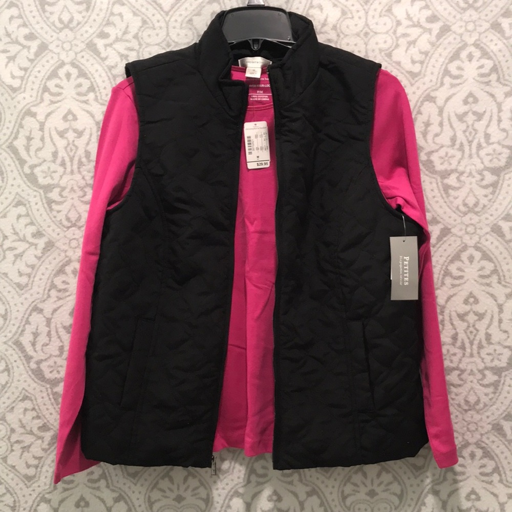 Long sleeve tee and vest combo